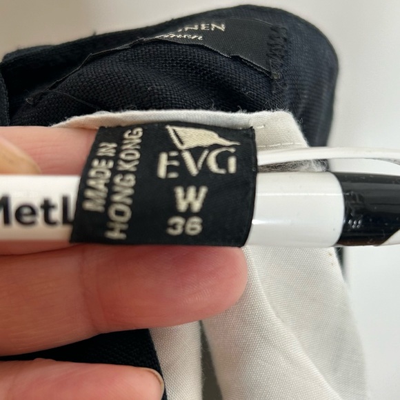 Evergreen summer linen classic chino shorts black size 36 golf - Picture 4 of 7